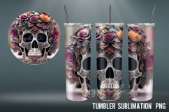 Day of the dead 3D Tumbler Sublimation Design PNG Product Image 7