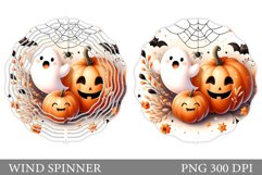 Cute Pumpkin Wind Spinner. Ghost Wind Spinner Design Product Image 1