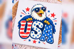 Cute USA Eagle PNG, Patriotic Bald Eagle 4th of July Shirt Product Image 4