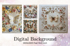 Magic Butterfly Flower Background Backdrop Wallpaper_14 Product Image 1