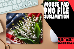 Radiant Mouse Mat Sublimation PNG, USA Flag Product Image 1
