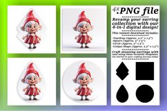 Teardrop Winter Chibi 3D - Colorful Earring Patterns Product Image 1