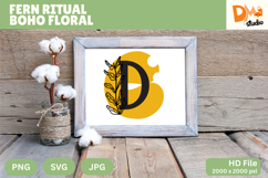 Fern Ritual Boho Floral Monogram Product Image 1