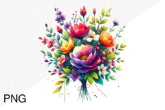 Spring Flowers Sublimation - Clipart PNG Design Product Image 1