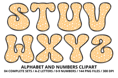 Polka Dots Alphabet Letters &amp; Numbers Clipart PNG 300DPI Product Image 4