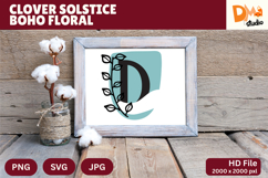 Clover Solstice Boho Floral Monogram Product Image 1
