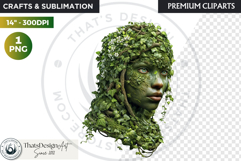 Fantasy Forest Spirit Clipart PNG, Enchanted Nature God Product Image 1