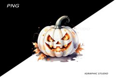 Halloween white Pumpkin Clipart Product Image 1
