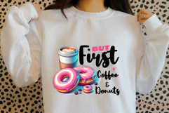 But First, Coffee &amp; Chaos PNG | Funny Mom Life Sublimation Product Image 1