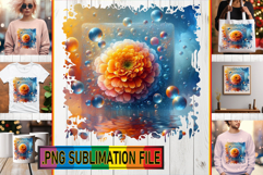 LUMINOUS TOTE BAG Gift Ideas PNG, 3D Flower Product Image 1