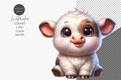 Farm animals clipart, Calf clipart, Cute animals Product Image 1
