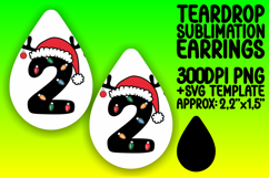 Fresh Teardrop Earrings Sublimation Art , Christmas Product Image 1