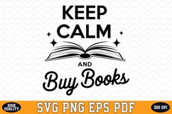 Keep Calm and Buy Books SVG | Quotes | SVG Cut files Product Image 1