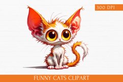 Funny Cat Clipart, Funny Cats Sublimation bundle Product Image 6