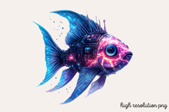 Bioluminescent Sea Animal Clipart PNG Product Image 1