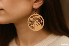 Nativity Scene Earrings Laser Cut | Jewerly SVG | SVG Product Image 1
