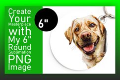 Charming Watercolor Circle Dog Mug Wrap Keychain PNG Product Image 1