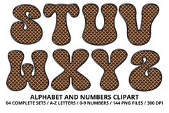 Mermaid Scales Alphabet Letters &amp; Numbers Clipart PNG 300DPI Product Image 4