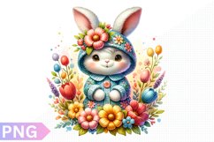 Spring Bunny Clipart - Bunny sublimation PNG Design Product Image 1