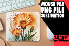 Blissful Mouse Pad Sublimation Ideas, Flowers Product Image 1