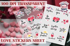 Love sticker Hearts Stickers Sheet St. Valentine&#039;s Heart PNG Product Image 1