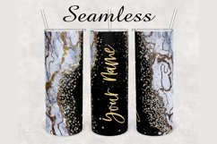 Light Blue Glitter Marble 20 oz sublimation design tumbler Product Image 1