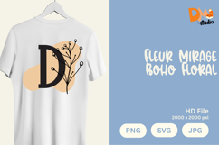 Fleur Mirage Boho Floral Monogram Product Image 1