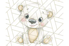 Cute Arctic Animal Clipart PNG, Cute Winter Animals Png Product Image 2