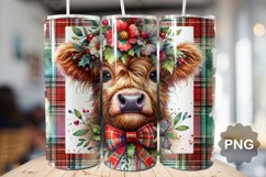 Christmas Baby Highland Cow - Skinny Tumbler Sublimation Product Image 1