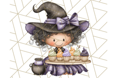Cute Witch Halloween Baking Clipart PNG, Holiday Treats Png Product Image 2