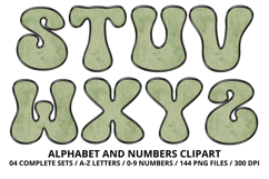 Summer Alphabet &amp; Numbers PNG Clipart Doodle Letters 300 DPI Product Image 4