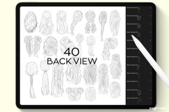 Procreate Hairstyle Stamps &amp; Brushes | Stamps | Brush Set Product Image 7