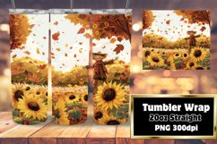 Watercolor Fall Wrap | 20oz Tumbler Sublimation Design Product Image 1