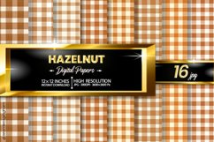 Hazelnut Gingham Digital Papers 16 Variations Product Image 1
