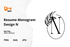 Resume Monogram Design Product Image 1
