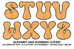 Summer Alphabet &amp; Numbers PNG Clipart Doodle Letters 300 DPI Product Image 4