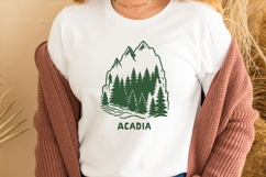 Acadia National Park SVG | Coastal Mountain Illustration Product Image 3