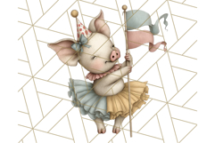 Vintage Carnival Animals Clipart PNG, Retro Circus Elements Product Image 2