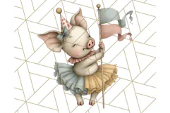 Vintage Carnival Animals Clipart PNG, Retro Circus Elements Product Image 2