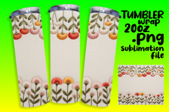 Stylish 20oz Tumbler Template , Flowers Product Image 1