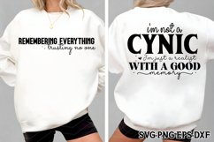 &quot;I'm not a cynic, Front &amp; Back SVG Product Image 1