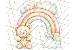 Pastel Plushie Rainbow Clipart PNG, Nursery Baby Animals Png Product Image 2