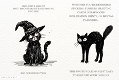 Halloween Black Cat Clipart Product Image 2