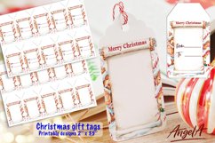 Christmas printable gift tag, gingerbread houses, papyrus Product Image 1