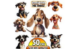 Funny dog clipart bundle design | Dog sublimation design Product Image 1