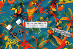 Amazonian Wildlife &amp; Tropical Botanical Seamless Pattern Product Image 6