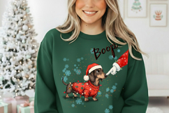Christmas Boop png, Christmas Dachshund Png, Christmas Dog Product Image 2