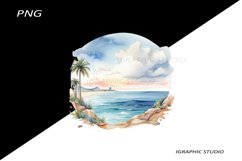 Sea View Illustration Png Product Image 1