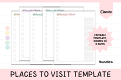 Places To Visit Editable Template 2 | Travel Planner Product Image 1