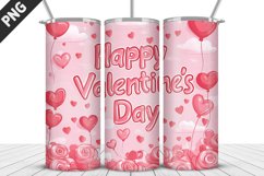 Happy Valentine&#039;s Day Tumbler Design |Valentine Tumbler Wrap Product Image 1